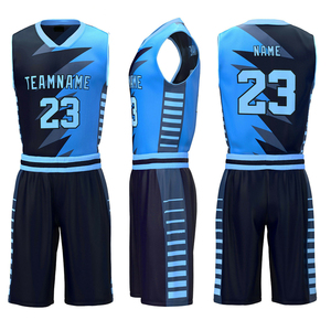 Ensemble complet de tenue de basketball réversible par sublimation intégrale pour hommes, comprenant maillot et short, couleurs d'équipe personnalisées, pour adultes - Product Image 5