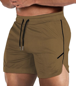 Shorts de sport pour hommes, séchage rapide, pour la gym, la course à pied, le basketball, avec poches zippées - Product Image 6