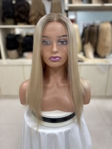 Perruque frontale en dentelle suisse HD en cheveux humains vierges, sans colle, transparente et respirante, avec bonnet, pour un look naturel, taille petite/moyenne, vente en gros - Product Image 4