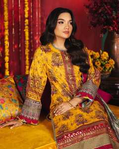 <b>Yellow</b> Salwar Kameez for Eid Wedding Beach Occasions-Most Beautiful <b>Women's</b> Wear Viscose Material Moisture Wicking Quick - Product Image 2