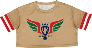 Victory Kit Crop Top Jersey Short Sleeve Mesh T-Shirt With <b>Logo</b> Number 10 Sporty Style Women's Fashion - Product Image 2