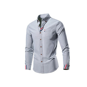 <b>Mens</b> Button Down <b>Shirt</b> Premium <b>Chambray</b> Casual Fashion <b>Shirt</b> Breathable Comfortable Factory Direct Supply - Product Image 3