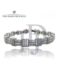 Bracelet Chaîne Diamantée Premium en Or 10KT 14KT avec Diamants 7CT VS1 VS2 Couleur H-I – Bijou de Luxe Massif et Imposant Style Hip Hop - Product Image 2