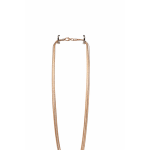 Collier en argent sterling 925 plaqué or rose, chaîne serpent multi-brins, finition polie minimaliste, longue chaîne pour femme, usage quotidien - Product Image 3