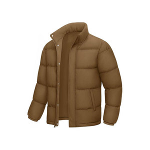 <b>Lightweight</b> Quilted Coated Puffer Baggy Oversized <b>Jacket</b> for <b>Men</b> Front Logo Comfortable Breathable - Product Image 3