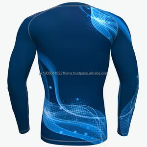 Servicio OEM, Camisetas de Compresión de Alta Calidad Unisex con Transferencia de Calor Completa, Color Personalizado, Ajuste Muscular, para Fisicoculturismo, Poliéster/Nailon - Product Image 5