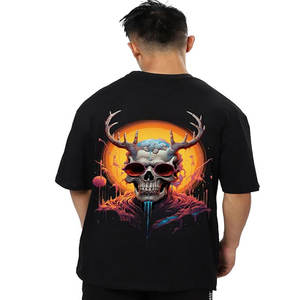 Camisetas en blanco de algodón 100% de alta calidad para hombre, camiseta de gran tamaño de peso pesado, camiseta personalizada con estampado - Product Image 1