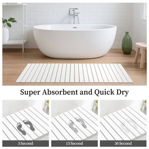 Customised Modern Custom Folding Hard Diatom Mud Floor <b>Mat</b> <b>Bathroom</b> Water-Absorbing Quick-Drying <b>Mat</b>, Hotel <b>Bathroom</b> Door Anti - Product Image 2