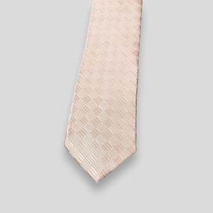 Corbata Geométrica Premium Color Durazno |   Corbata Elegante de Poliéster Jacquard con Diseño Propio para Hombre, Formal, de Negocios, para Bodas y Fiestas - Product Image 2