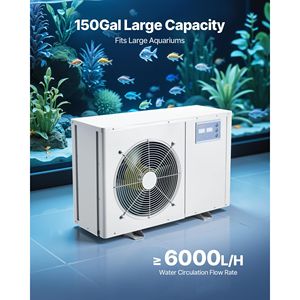 Enfriador de Agua Acuático de 1/2 HP y 150 Galones para Acuarios, Refrigeración Rápida para Peceras y Arrecifes de Coral, Accesorio Silencioso y Eficiente - Product Image 4