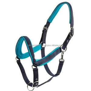 Licou classique de luxe de concepteur sur mesure doux rembourré confort supplémentaire en nylon licou de course de chevaux et corde de plomb assortie - Product Image 4