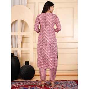 ชุดคุर्ตาแบบลำลองพิมพ์ลายดีไซน์เนอร์คุณภาพพรีเมียมสำหรับผู้หญิง ชุดอินเดียแบบดั้งเดิมทันสมัย ความยาวระดับเข่า แขน 3/4 - Product Image 2