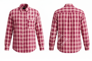 Camisa de Vestir a Cuadros de Franela de Algodón 100% de Alta Calidad para Otoño e Invierno, Manga Larga, Casual, con Botones, Personalizada - Product Image 3
