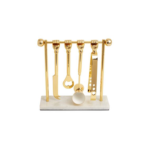 Juego de herramientas de barra de latón para coctelería, artesanía dorada hecha a mano con mango de latón, ideal para regalo. - Product Image 1