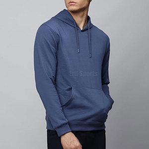 Sweat à capuche pour homme de la collection hiver, design personnalisé, logo imprimé, 100% coton, motif uni, pull léger - Product Image 3