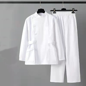 Blusa de Uniforme Médico de Algodón Blanco para Hombre con Bolsillo para Uso Hospitalario - Product Image 3