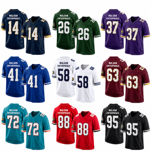Camiseta de Fútbol Americano Personalizada de Alta Calidad, Transpirable, que Absorbe la Humedad, Uniforme Deportivo para Equipo, Camiseta de Juego de Alto Rendimiento para Hombre - Product Image 1