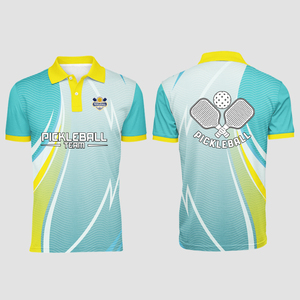Camiseta de Polo Personalizada para Equipos de Pickleball, Tejido Elástico de Alto Rendimiento, Absorbe la Humedad, Ropa Deportiva Transpirable, Venta al Por Mayor - Product Image 5