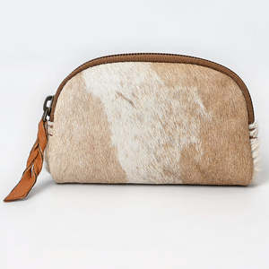 Bolso Mini de Hombro Estilo Bohemio Occidental de Cuero de Vaca Ecológico con Borlas, Cremallera, Pelo y Protección RFID de Algodón - Product Image 3