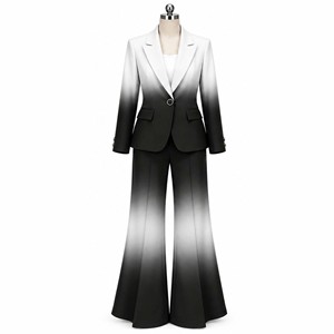 Elegant Design Turn-down Collar Suit Set Full Length <b>Pants</b> Tracksuit High Quality Women New One <b>Wool</b> Blend With Belt Autumn Wea - Product Image 6