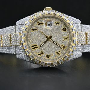 Montre de haute qualité entièrement personnalisée avec diamants cultivés en laboratoire pour hommes, montre de bijouterie hip-hop avec diamants, cadeau - Product Image 1