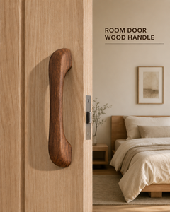 Minimalist Solid Wood <b>Door</b> <b>Pulls</b> Premium Wooden <b>Handles</b> for Wardrobes Kitchen Cabinets Drawers Dressers Bedroom-Modern - Product Image 3