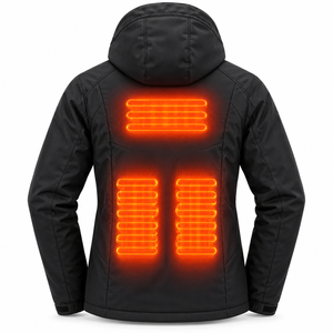 Custom USB Heated <b>Jacket</b> Battery Powered <b>Smart</b> Temperature Control Winter Outdoor Hooded <b>Jacket</b> Men <b>Women</b> OEM - Product Image 2
