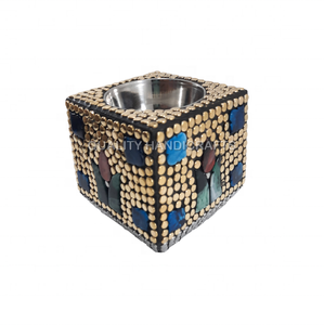 Brûleur de Bakhoor Arabe le Plus Vendu Tout-en-un en Bois et Laiton avec Incrustations Métalliques, Parfum de Rose, Personnalisable, Usage Religieux, Fabricant Indien - Product Image 1