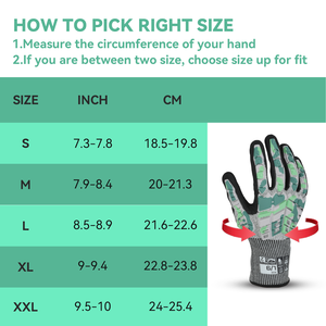 Gants de travail anti-coupures, anti-dérapants, résistants à l'abrasion, avec protection des jointures en TPR, pour la construction et l'industrie. - Product Image 5