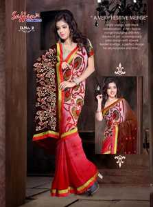 LeBeLe Attractive Georgette Custom Printed Pattern <b>Saree</b> <b>Blouse</b> Women Sun Protection Comfortable Soft Easy Wear All Occasions - Product Image 4