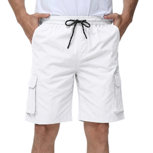 Shorts pour hommes en tissu Oxford à séchage rapide, taille mi-haute avec cordon de serrage, style décontracté, coupe Bermuda - Product Image 2