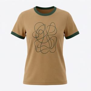 Wholesale Rate Custom Women T-Shirts Summer Crop <b>Top</b> T-Shirt Fashion Short Sleeve Round Neck Ladies Color <b>Patchwork</b> Crop <b>Top</b> - Product Image 1