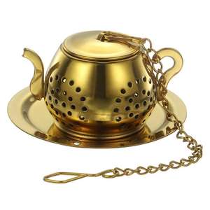 Infuseur à thé en laiton avec fil métallique, passoire à thé à long manche pour ustensiles de cuisine, forme créative, infuseur à thé en vrac - Product Image 2