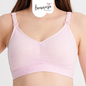 Sujetador de Lactancia Bmama Beige sin Costuras de Algodón, Sujetador de Maternidad Inalámbrico para Dormir, con Relleno Extraíble, Copas B y C, BR303 - Product Image 4