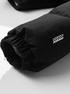 Veste matelassée personnalisée pour hommes et femmes, 280 g/m², entièrement doublée de fourrure, épaisse, à capuche, imperméable, chaude, printemps, OEM, devant - Product Image 2