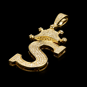 Nouvel Arrivage Pendentif de Luxe pour Homme en Moissanite Plaqué Or, Lettre S Entièrement Sertie de Diamants Brillants, Style Hip Hop Personnalisé, Prix Abordable - Product Image 5