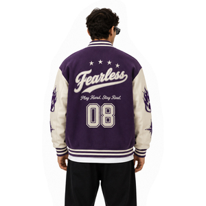 Best Custom Made 100% Wool Hip Hop <b>Winter</b> Sleeve Streetwear Letterman Varsity <b>Jacket</b> for Men - Product Image 2