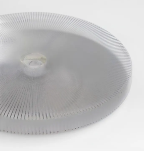 Support à gâteau rond en aluminium côtelé transparent, écologique, fait main, pour présentation de desserts lors de mariages et de fêtes - Product Image 2