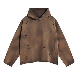 Sudadera con Capucha de Diseño Personalizado, Estilo Streetwear, 100% Algodón, Ligera, con Efecto Desgastado - Product Image 1