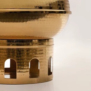 Recipiente para buffet de acero inoxidable estilo árabe con tapa enrollable para eventos de catering en hoteles, bellamente elaborado por KHOOSI OVERSEAS - Product Image 6