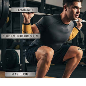 Manchons de coude en néoprène jaune vif pour entraînement intensif quotidien – Équipement de fitness personnalisé à prix abordable - Product Image 6