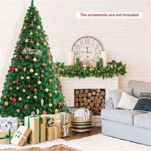 Albero di Natale Verde di Lusso Grande 2,4 Metri, Materiale PET Premium, Pre-Illuminato con Ornamenti in Metallo, Pino Realistico di Lusso per Esterni - Product Image 4