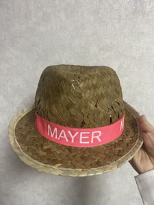 Sombrero de Paja Natural a Rayas Unisex, Diseño Personalizado al por Mayor, Sombrero de Verano de Ala Ancha Plegable para Playa y Deportes, Protección Solar - Product Image 1
