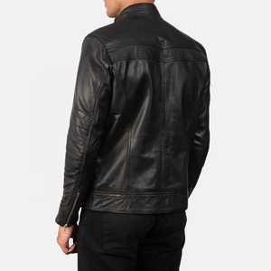 Clush Custom Made <b>Brown</b> Quilted Bomber <b>Leather</b> <b>Jacket</b> for <b>Men</b>-Streetwear Style - Product Image 4