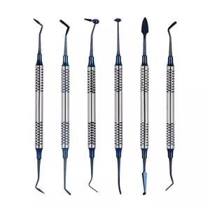 6pcs Dental Spatula <b>Kit</b> With Ergonomic Handles And Titanium Coated Heads <b>Resin</b> Filling Dental Equipment's By Grip Surgical - Product Image 4