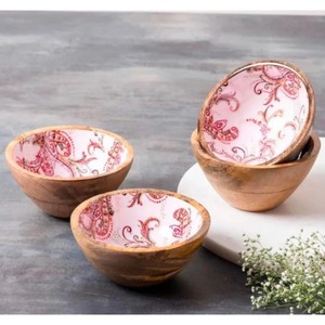 Tazón para Servir Hecho a Mano de Madera de Acacia, Estilo Clásico, Duradero, Personalizable, Acabado Impreso, Logotipo Personalizado, Embalaje Personalizado, para Fiestas y Negocios - Product Image 1