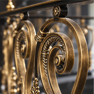 Rampe ovale en bronze à motifs courbes pour escaliers et balcons, balustrade et main courante métalliques - Product Image 2