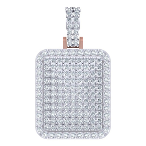 Colgante de Plata S925 con Moissanita VVS, Certificado IGI, Chapado en Oro Rosa, Estilo Hip Hop, Colgantes y Dijes de Diamantes con Forma Cuadrada Personalizados - Product Image 5