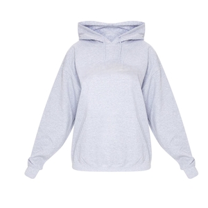 Sudadera con capucha de algodón en blanco negro de gran tamaño, suéter para niñas, ropa de calle con dobladillo, con capucha personalizada para mujer - Product Image 2