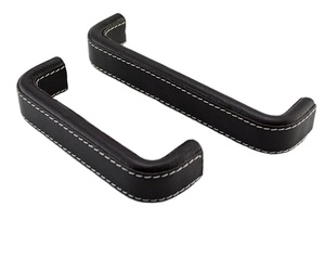 Poignées de porte en cuir de vachette poli imperméable fait main de qualité supérieure WildHide, style Love, pour meubles, cuisines, armoires - Product Image 2